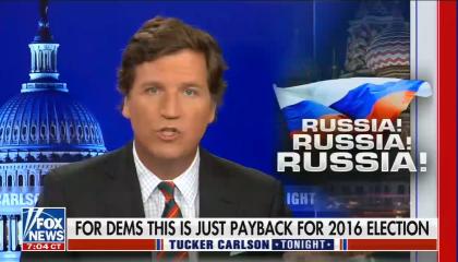 chyron reads, "FOR DEMS THIS IS JUST PAYBACK FOR 2016 ELECTION"