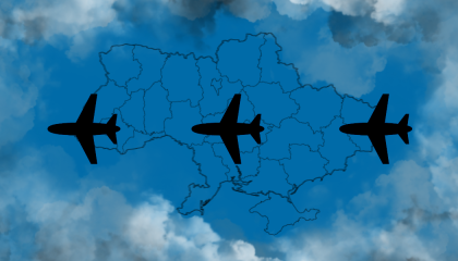Graphic of Planes over Ukraine