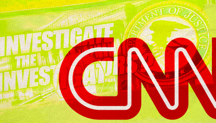 CNN logo on top of a green background with "investigation" in the background also 