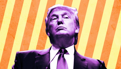 Donald Trump striped background