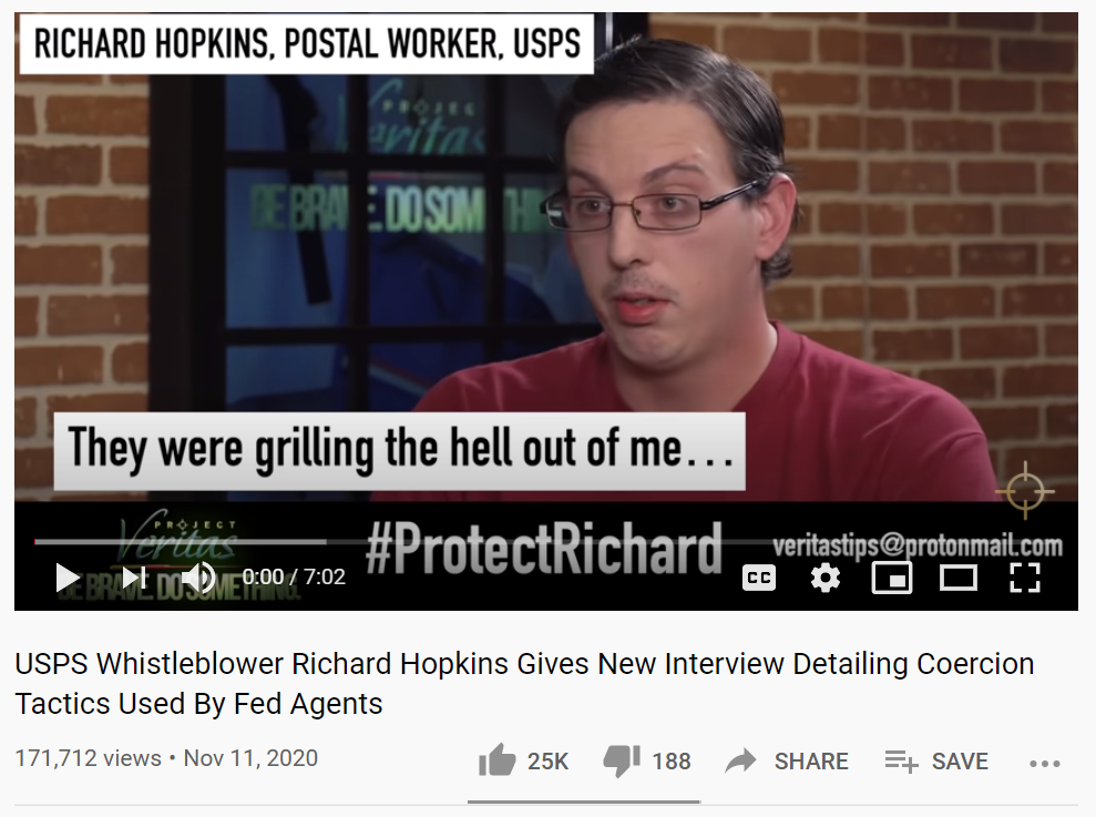 Project Veritas Interview with Richard Hopkins long version 11/11/2020